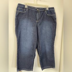 Coldwater Creek dark blue Capri Jeans. Womens Size 16.